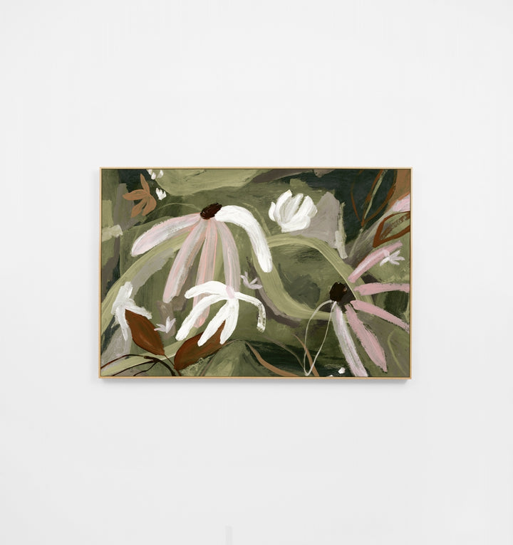 Forest Florals Framed Canvas Artwork 122x82cm