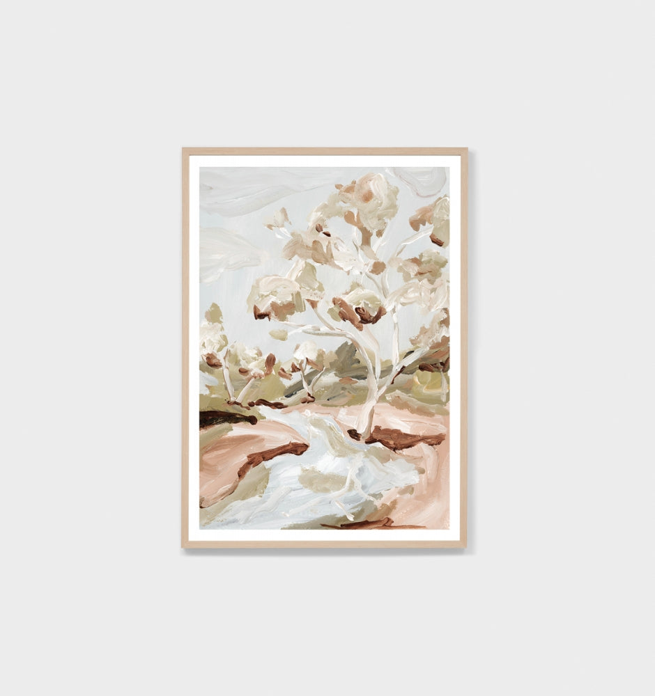 Picnic By The Stream Framed Print Artwork 87x122cm