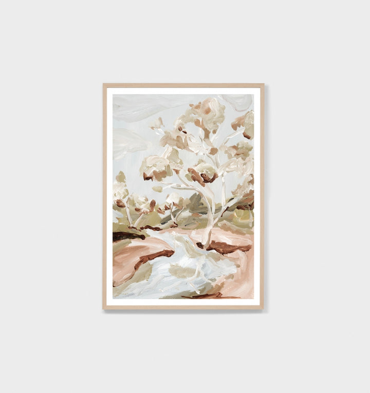 Picnic By The Stream Framed Print Artwork 87x122cm