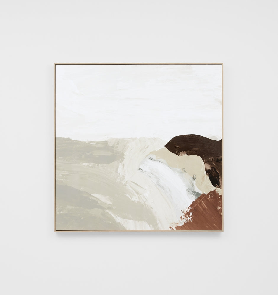 Soft Horizon Framed Canvas Artwork 100x100cm