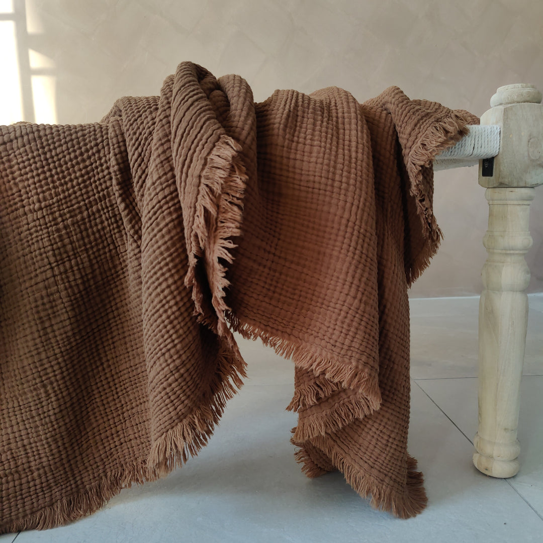 Solenne Bedcover - 200x230cm - Terracotta Dream