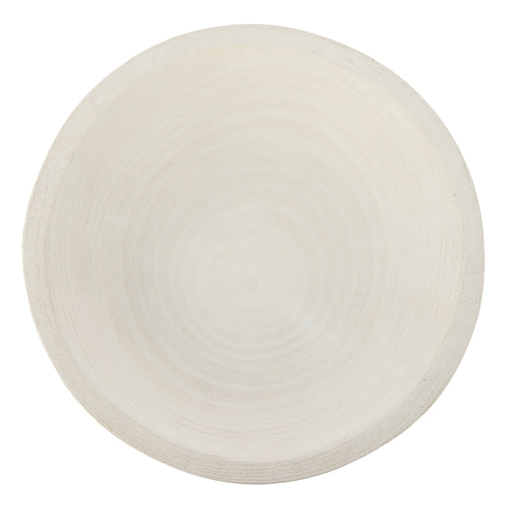 Ashen Bowl – Whitewash Wood (30x30x21cm)