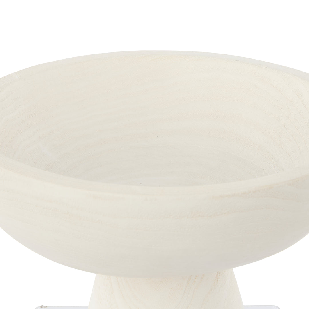 Ashen Bowl – Whitewash Wood (30x30x21cm)