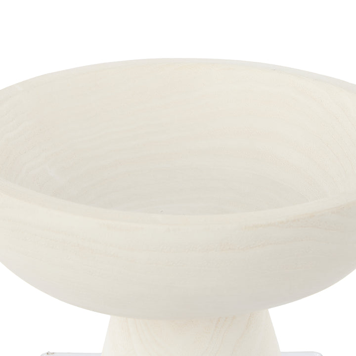 Ashen Bowl – Whitewash Wood (30x30x21cm)