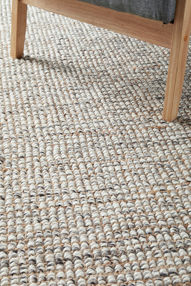 Stockholm Scandi Grey Runner Rug