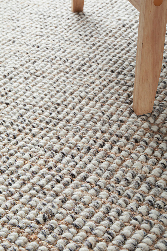 Stockholm Scandi Grey Runner Rug