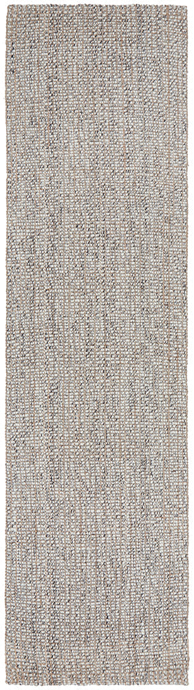 Stockholm Scandi Grey Runner Rug