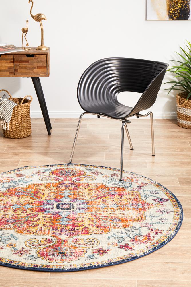 Istanbul White Round Rug