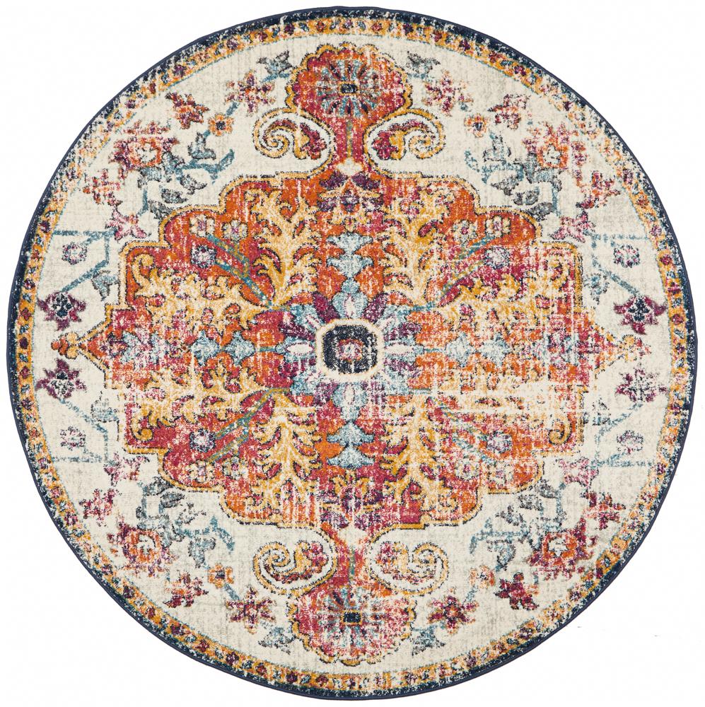 Istanbul White Round Rug